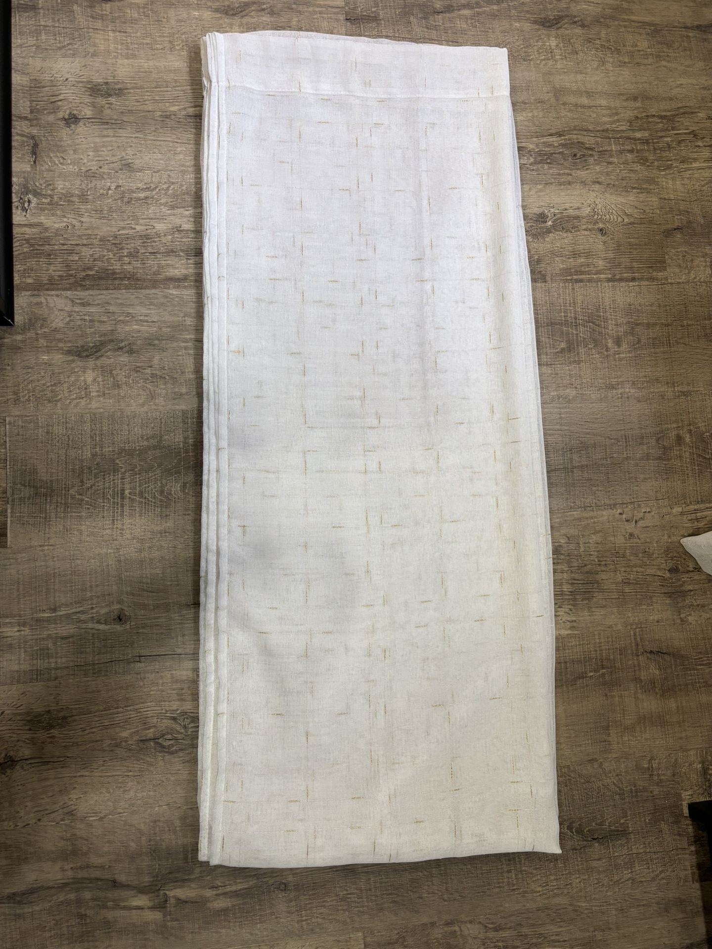 Sheer White / Gold Curtains