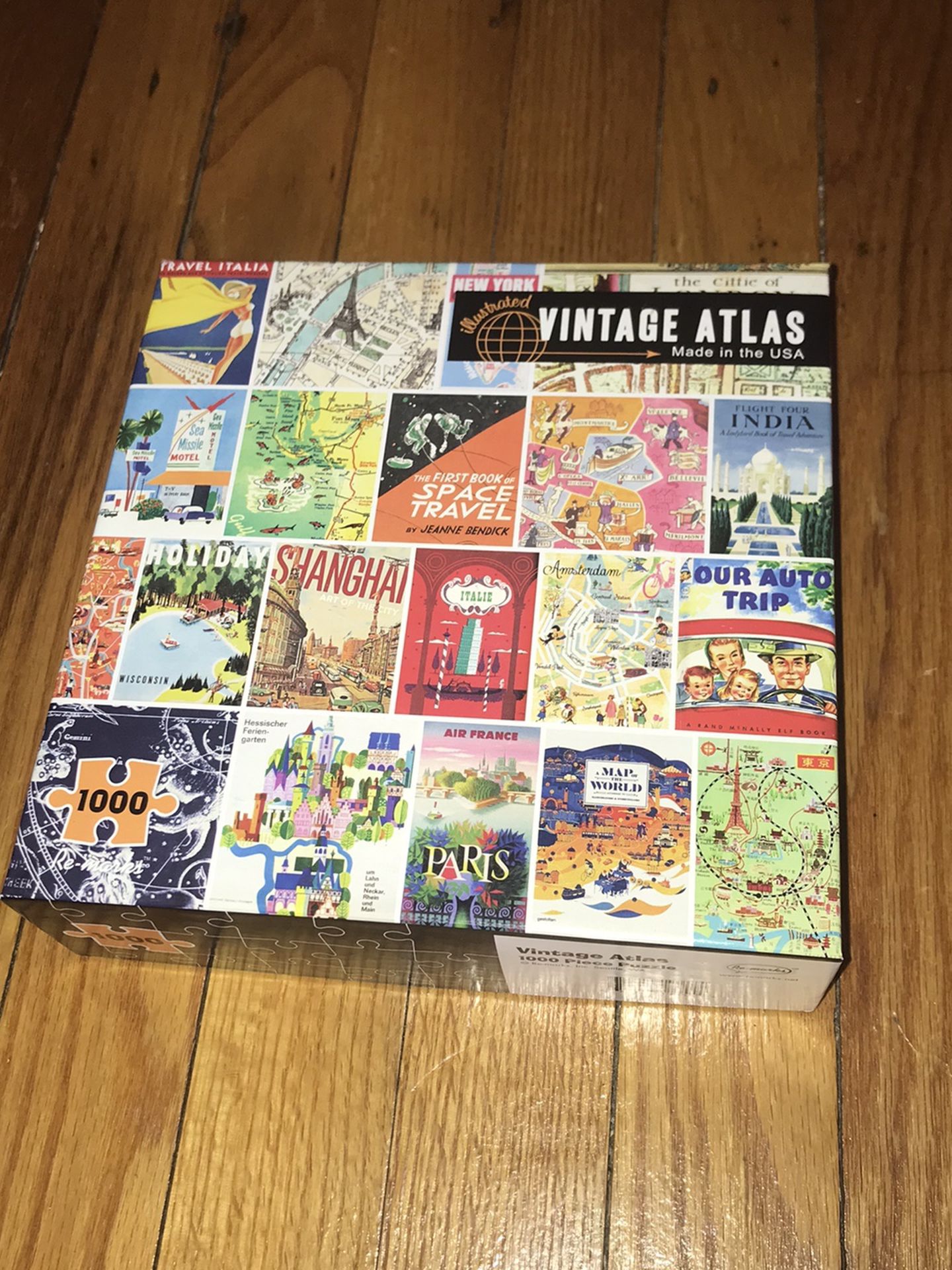 RE-MARKS “Vintage Atlas” 1000 pcs Puzzle With Poster
