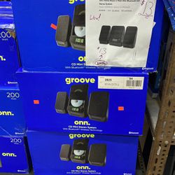 Onn Groove CD Mini Stereo System With Bluetooth