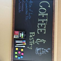 Chalk Board - Dark Wood Trim