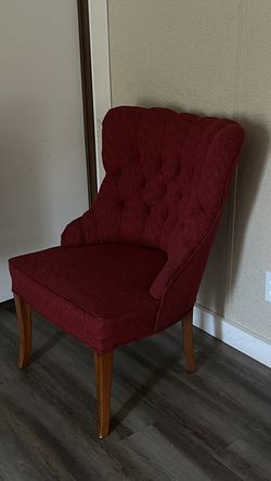Red Velvet Button Chairs