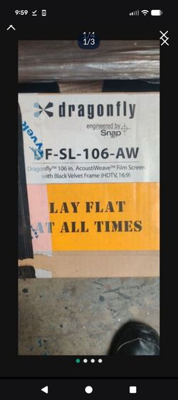 Projector screen. Dragonfly