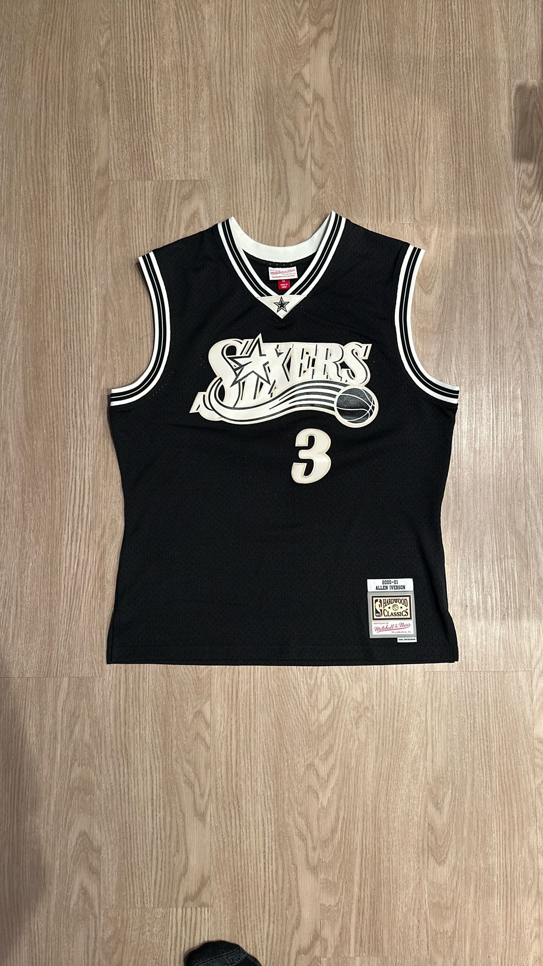 Size Large - Mitchell And Ness Authentic Swingman Jersey NBA Basketball Philadelphia 76ers Sixers Allen Iverson Supreme Vintage Sports