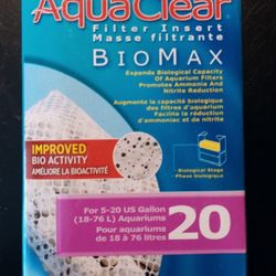 Biomax Filter Media for AquaClear 20 Power Filters (Aquarium/Fish)
