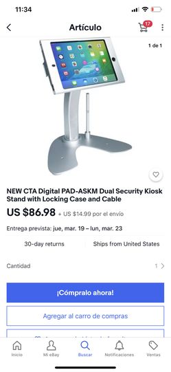 Dual security kiosk stand with locking case new in box for only $40😊👍