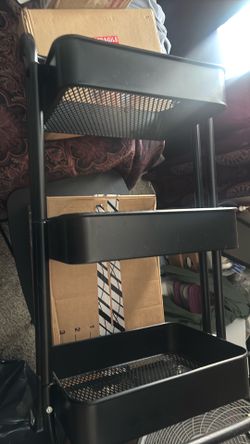 3 tier organizer black metal