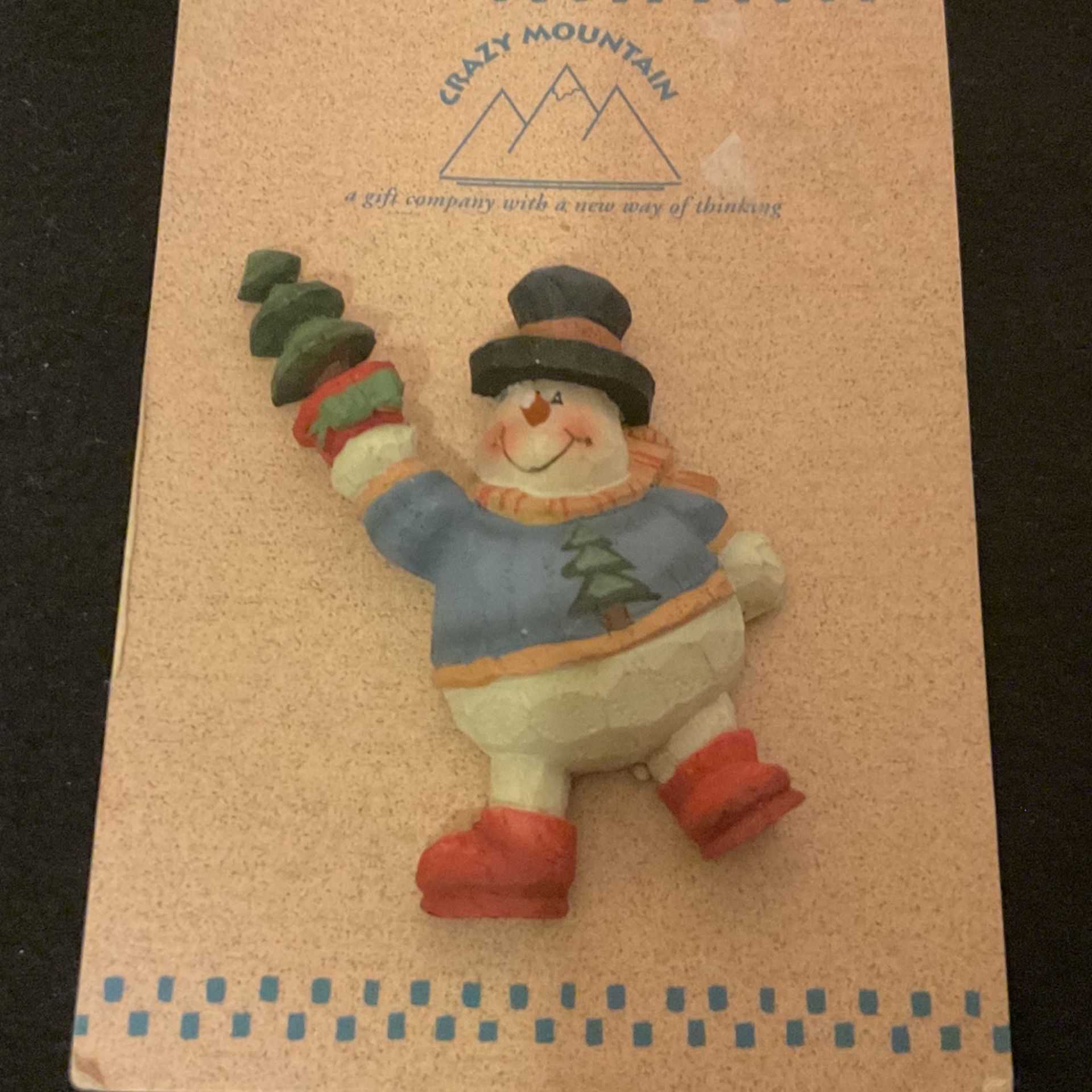 Christmas Snowman Brooch
