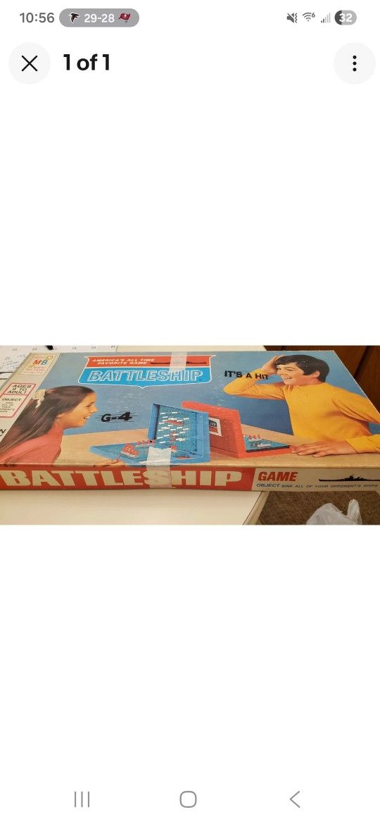 BATTLESHIP BOARD GAME 1971