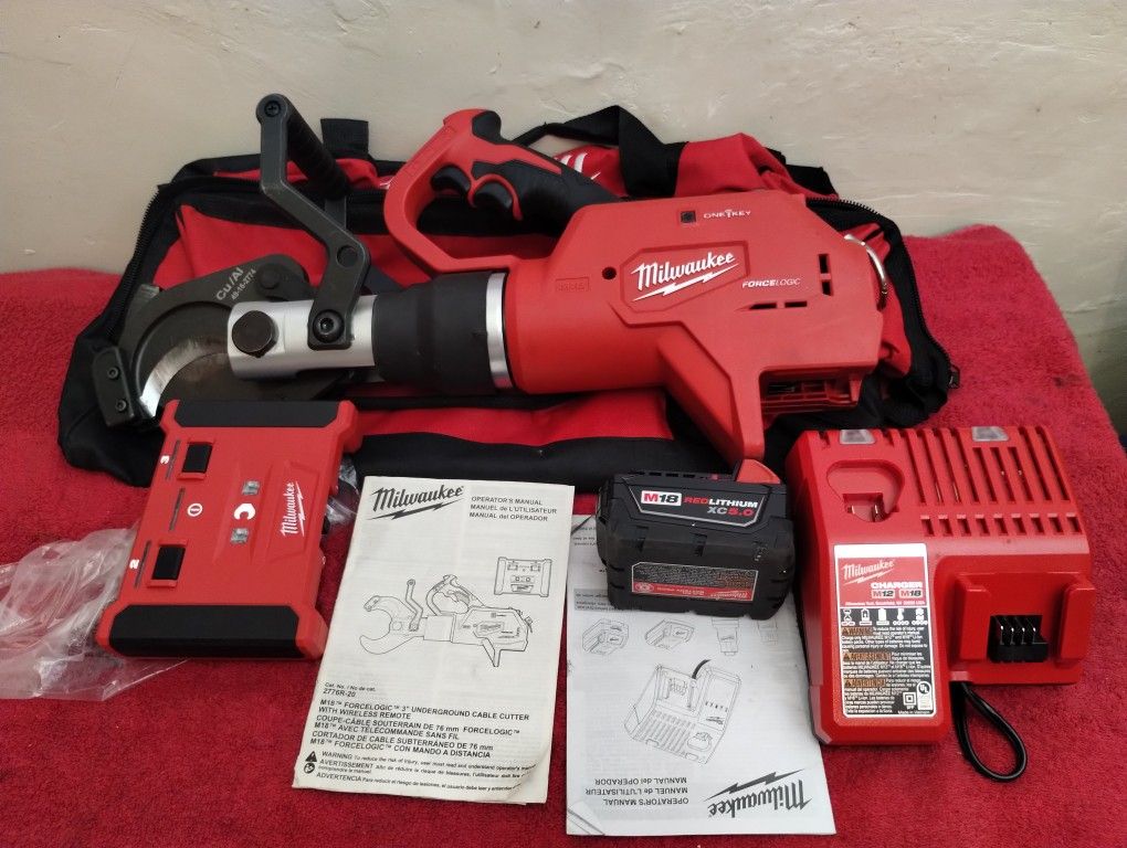 M18 MILWAUKEE ONE KEY FORCELOGIC 3 UNDERGROUND CABLE CUTTER WITH WIRELESS REMOTE $1950