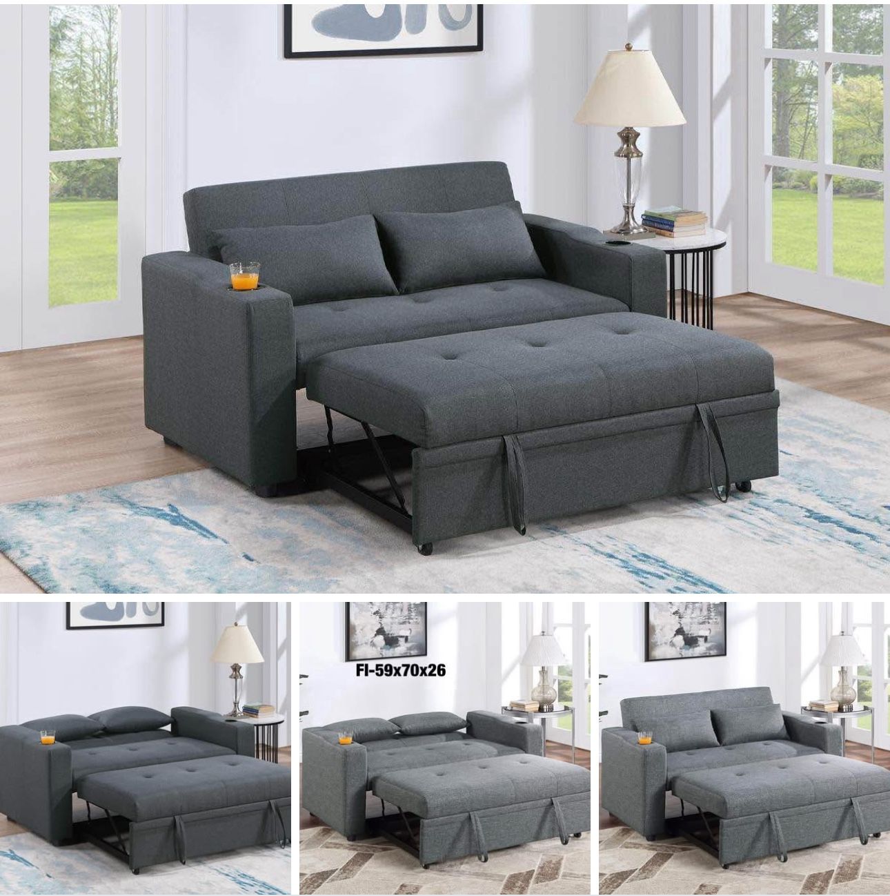 $299 Loveseat Convert To Bed