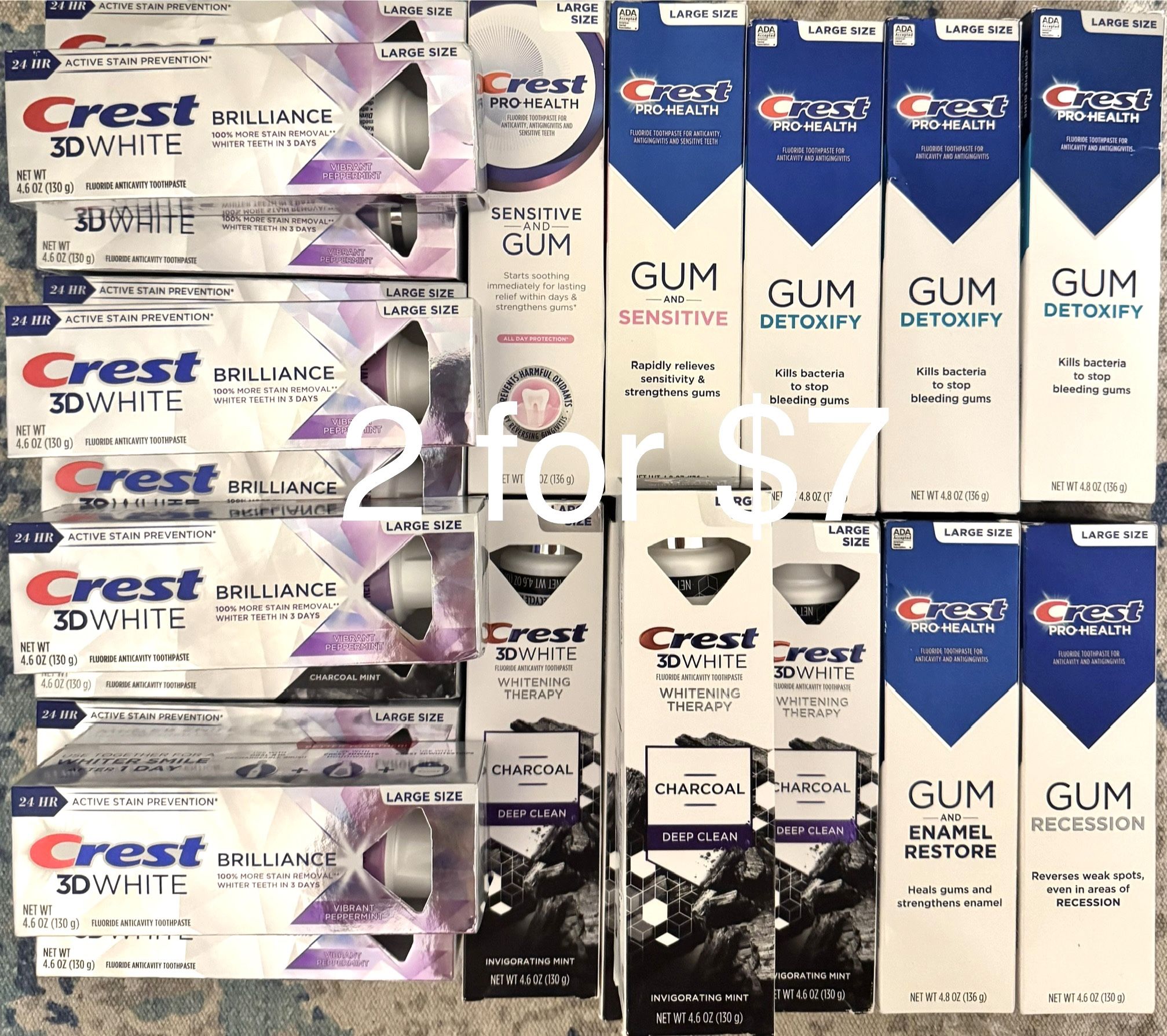 Crest Mouthwash, Toothpaste