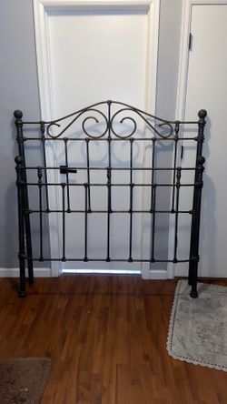 Antique wrought iron headboard and footboard. Full size