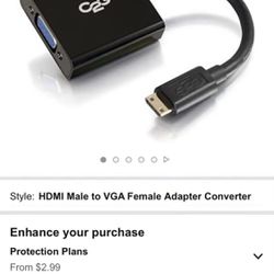 HDMI Male to VGA Female Converter