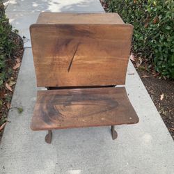  Antique School Desk Fold up Seat
