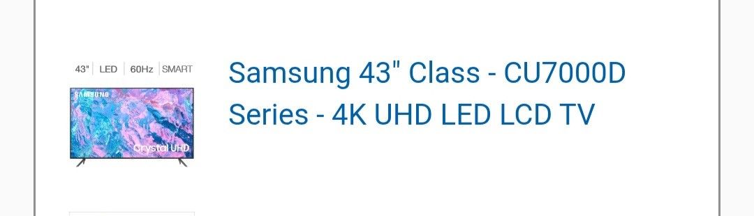 Samsung 43" TV