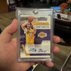 Lonzo Ball - 2018-19 Contenders Auto /49 - Sophomore Contenders - Lakers