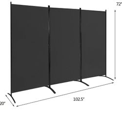 6ft Tall 3 Panel Wall Divider 