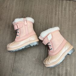 Baby Girl Toddler Snow Pink Boots Size 6