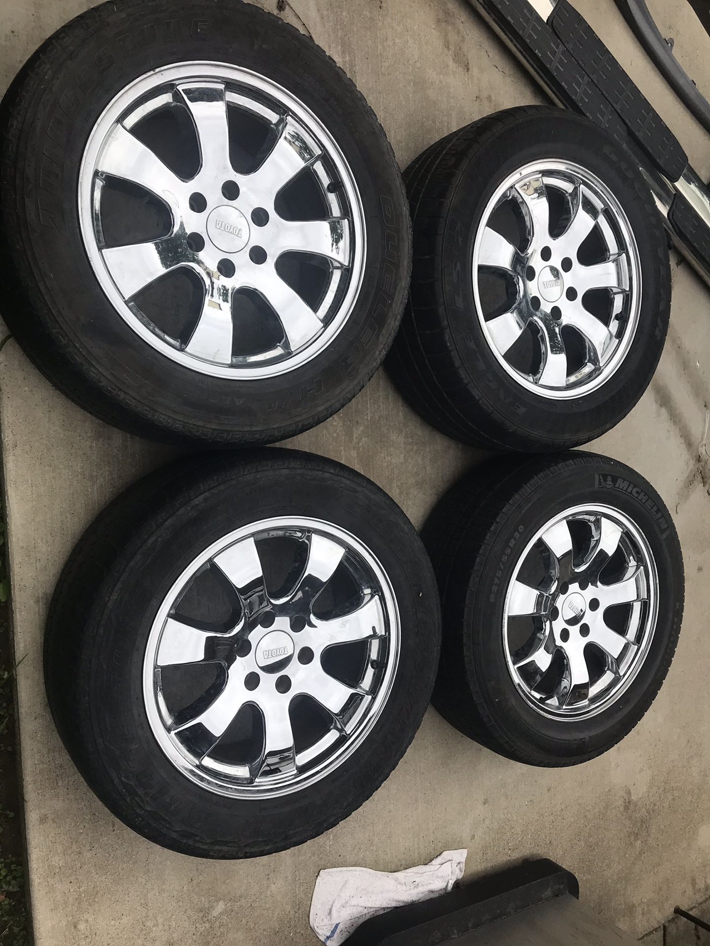20” Chrome Toyota Rims and Tires