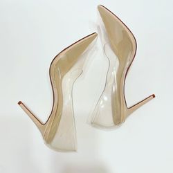 Clear heels size 10