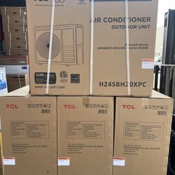 New TCL 24,000  BTU/ 2 Ton Mini Split Air Conditioner, Heats & AC, 230V, 20 SEER2