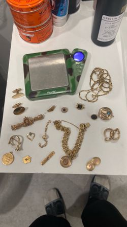 Gold filled jewelry.  All pieces are Gold filled. And exactly 85 grams