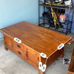 Wooden coffee table