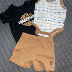 Timberland 3pc Set Shorts 0-3 Months 