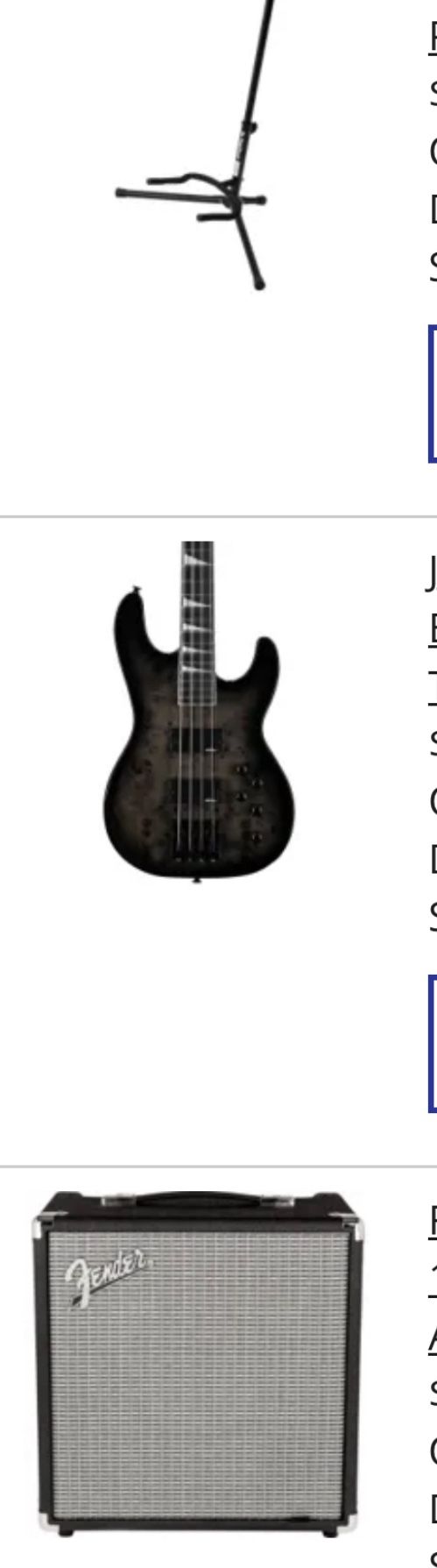 Jackson Bass Never Used With Amp-case