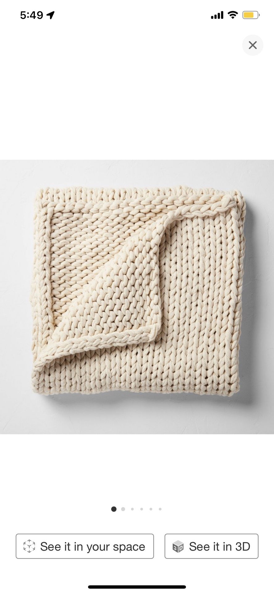 50"×70" Oversized Solid Bed Throw Natural - Casaluna