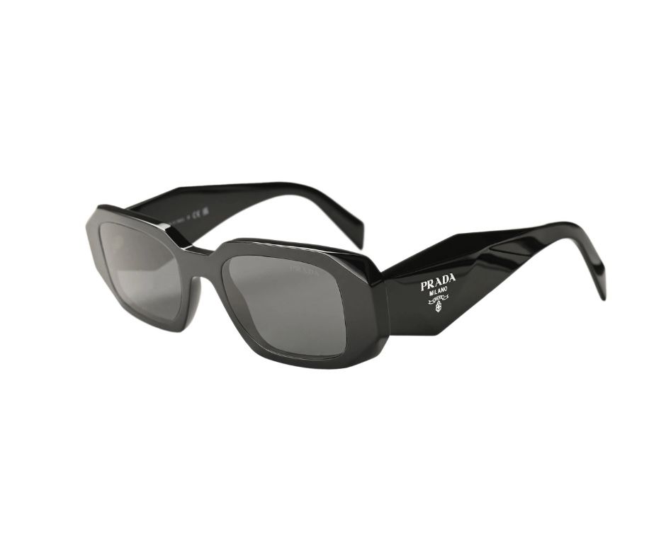 Prada PR17WS 1AB5S049 Women's Sunglasses 49 mm Black / Dark Grey Lens
