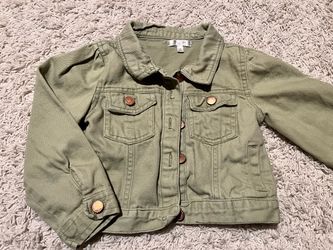 Olive Green Denim Jean Jacket