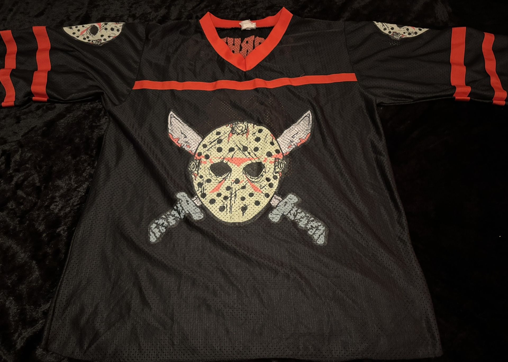 Mens Large Vintage Friday the 13th Jason Football Jersey