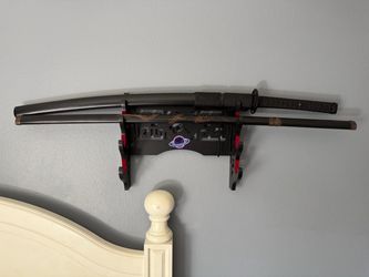 Katana Sword Set with Wall Display Rack