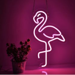 Hanging Flamingo Sign