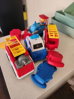 RC police car fire truck Pororo bulldozer