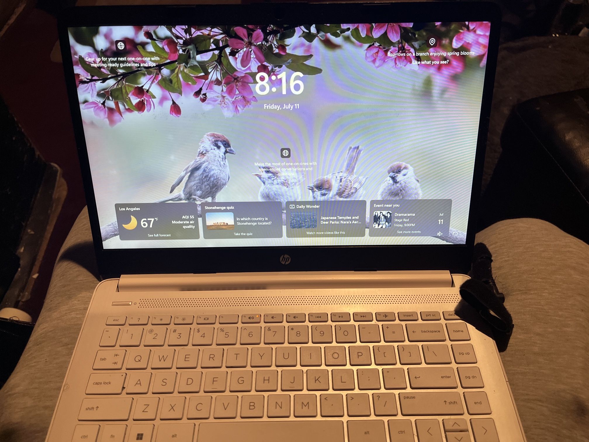 HP - 14" Laptop - Intel Celeron - 4GB Memory - 64GB eMMC - Snowflake White