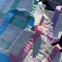 Pastel Trader Joe’s Tote Bags 💜💚🩷🩵