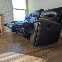 Leather Dual Reclining Couch