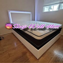 NEW QUEEN BED FRAME AND MATTRESS 