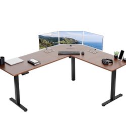 Electric L Shape standing Desk