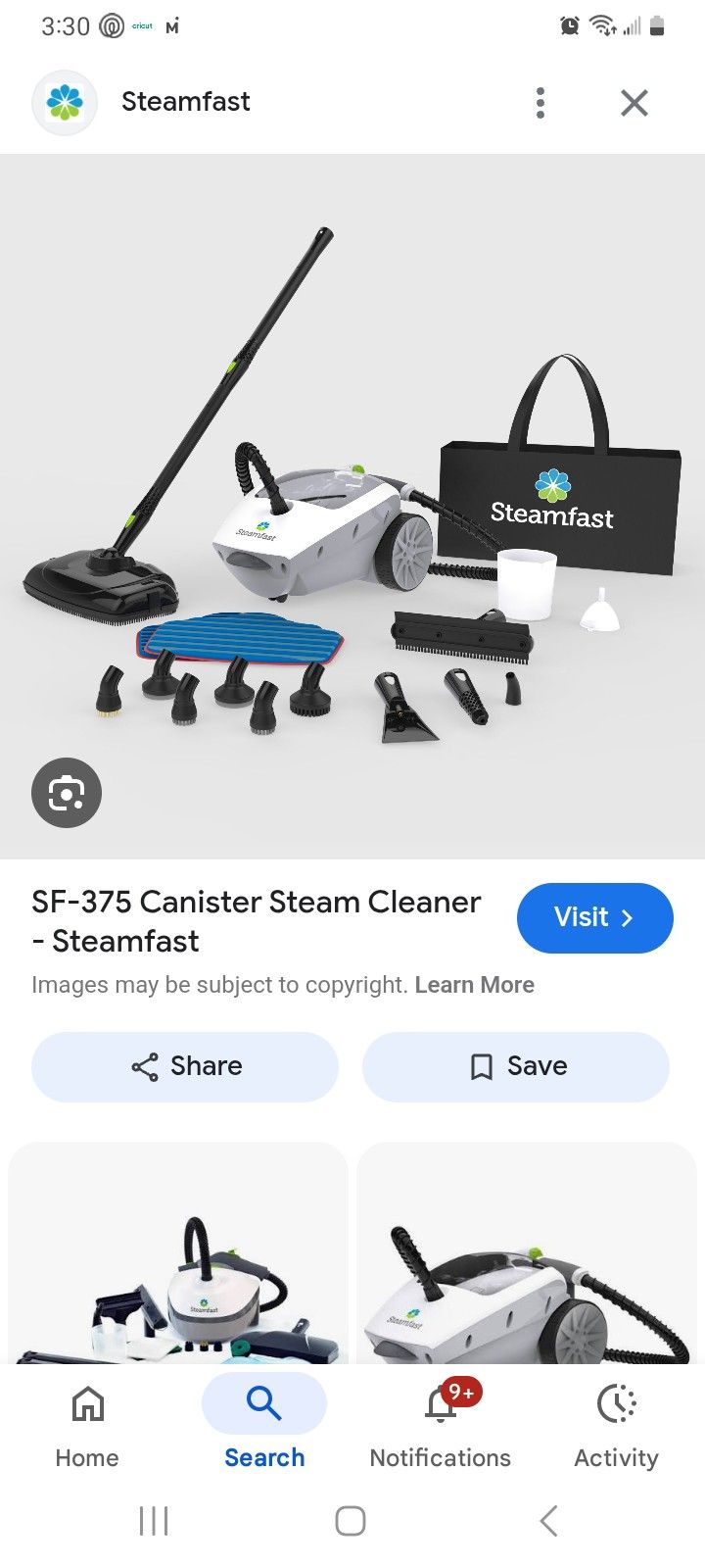 Steamfast Sf-375 Deluxe Steam Cleaner
