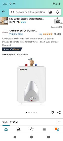 New 115v Electric Hot Water Heater