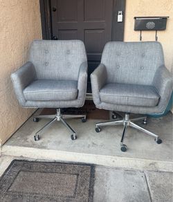Serta Ashland Upholstered Office Chairs – Light Gray