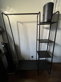 Black Metal Clothing Rack Garment Organizer