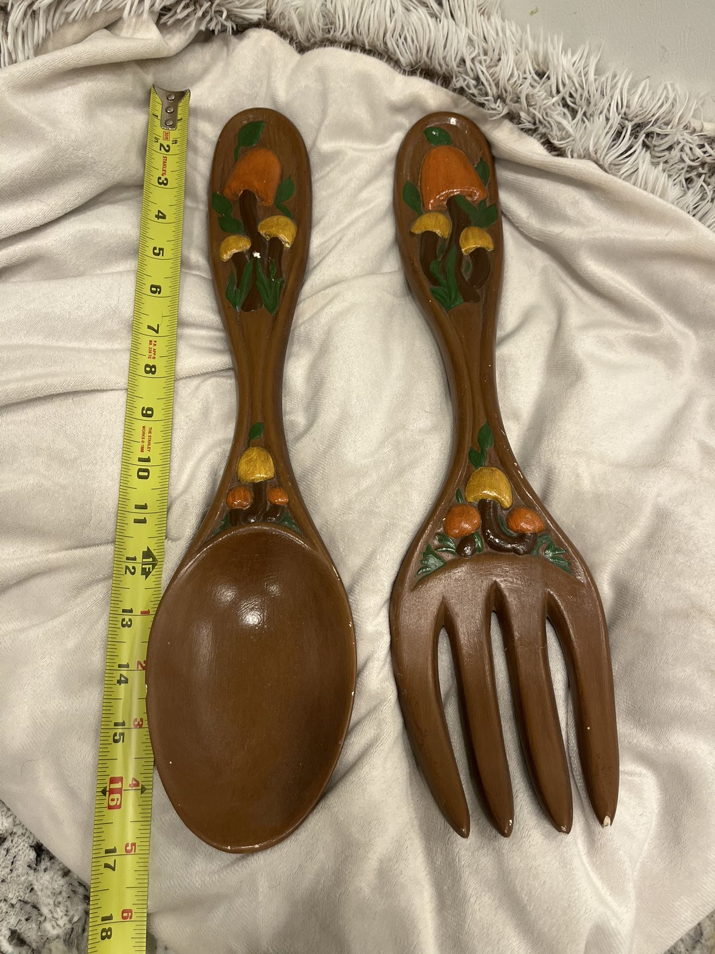 Vintage Mushroom Spoon And Fork Decor