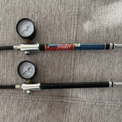Vintage 0-300 PSI Bike Bicycle Fork Shock Pumps with Gauges