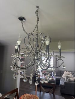 Kichler 43122CH Jules Collection Crystal Chandelier 6 Light in Chrome