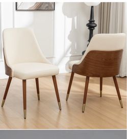 Leather dining chairs set of 2 NEW