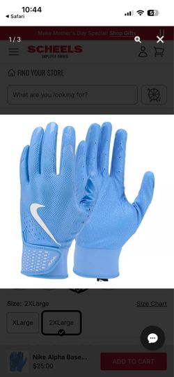 NWOT Nike light blue athletic gloves